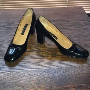 Casadei Women’s Shoes 8.5 Black Leather Pumps